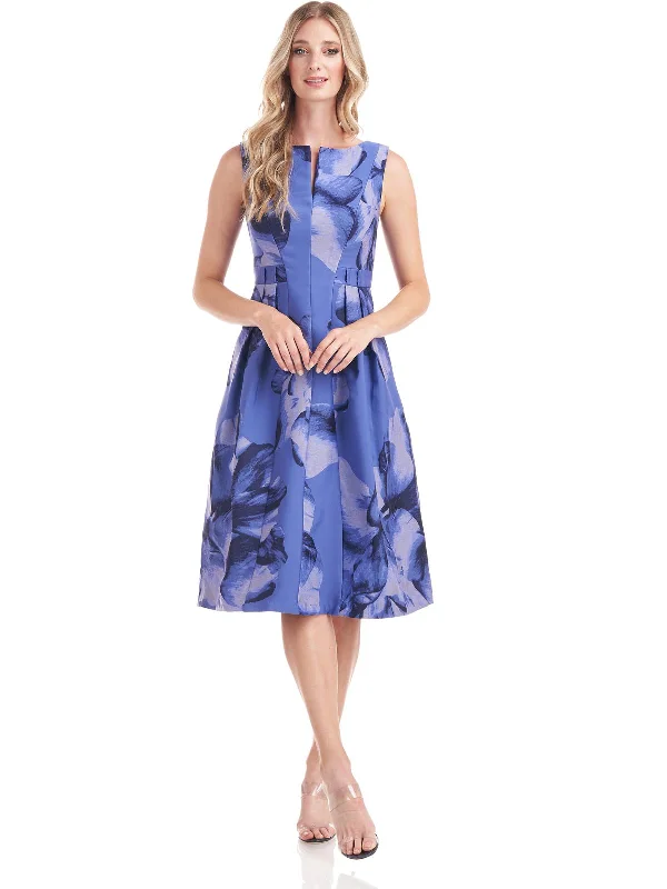 women's statement dressesWomens Floral Midi Cocktail and Party Dress