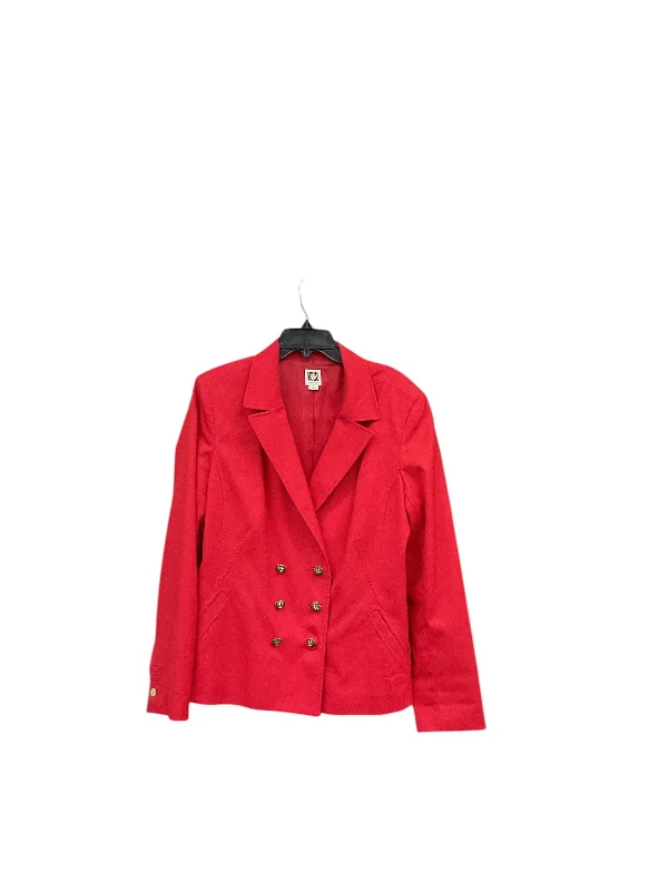 women's coats for petite womenBlazer By Anne Klein In Red, Size: Xl