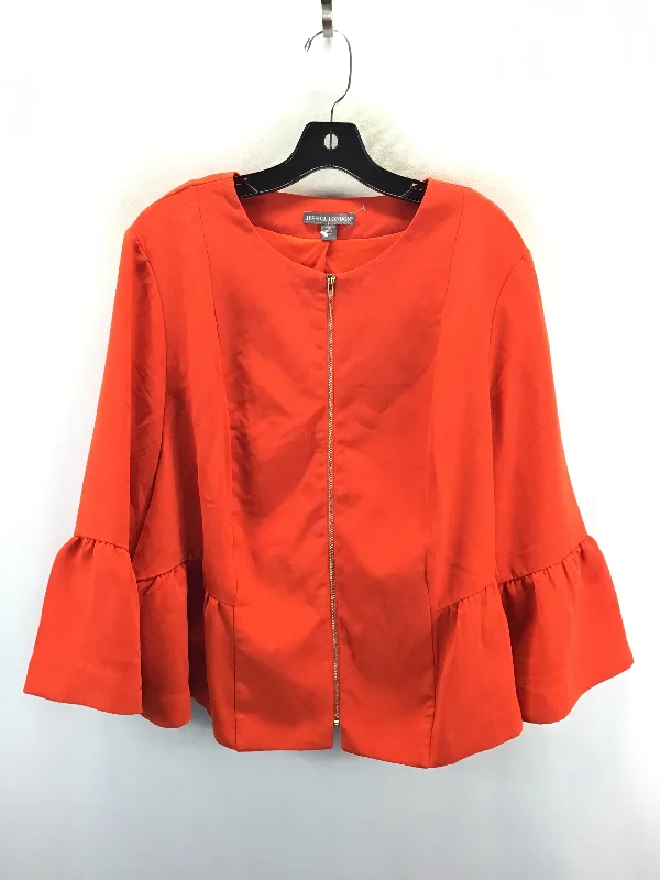 women's coats for winter sports enthusiastsBlazer By Jessica London In Orange, Size: 20