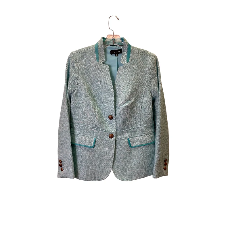 women's coats for vintage fashion enthusiastsBlazer By Talbots In Aqua, Size:S