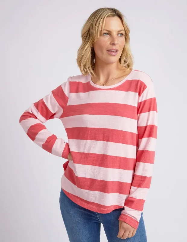 women's tops for those who want to stay on top of the latest fashion trends and wear pieces that are both stylish and on-trendElm Spritz Stripe L/S Tee