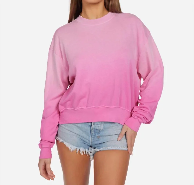 Colorful Comfortable Casual SweatersExon Sweatshirt In Faded Pink