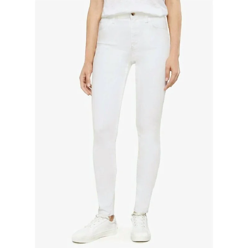 Flawless The Charlie Hennie High Rise Skinny-Ankle Jeans In White