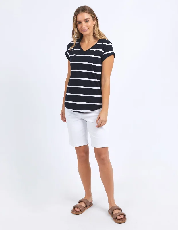 women's tops for those who seek both style and comfortFoxwood Manly Stripe Vee Tee