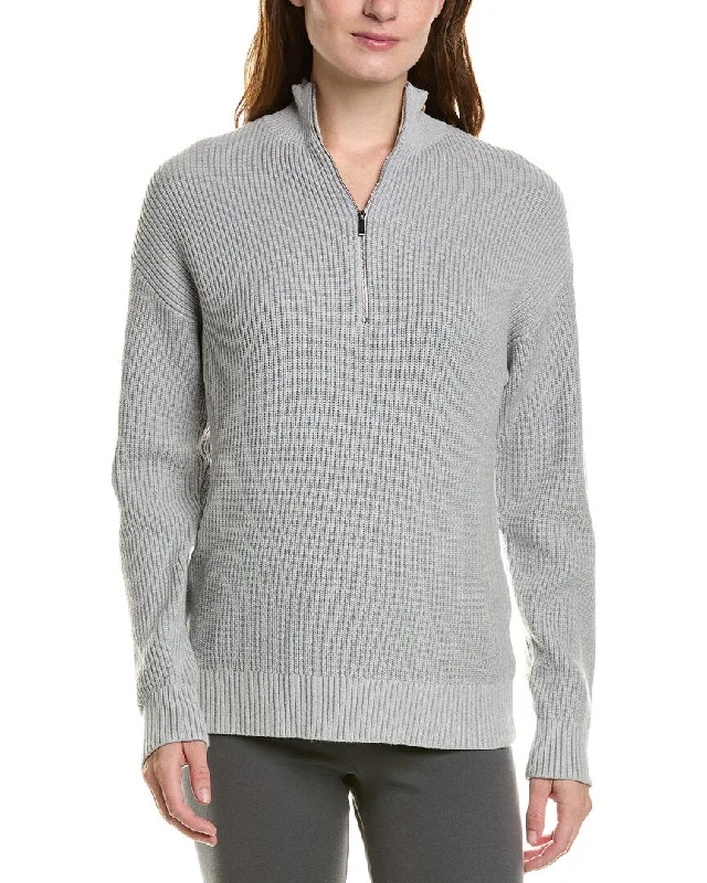 Thick Turtle-Neck Wool SweatersIVL Collective Funnel Neck 1/2-Zip Sweater