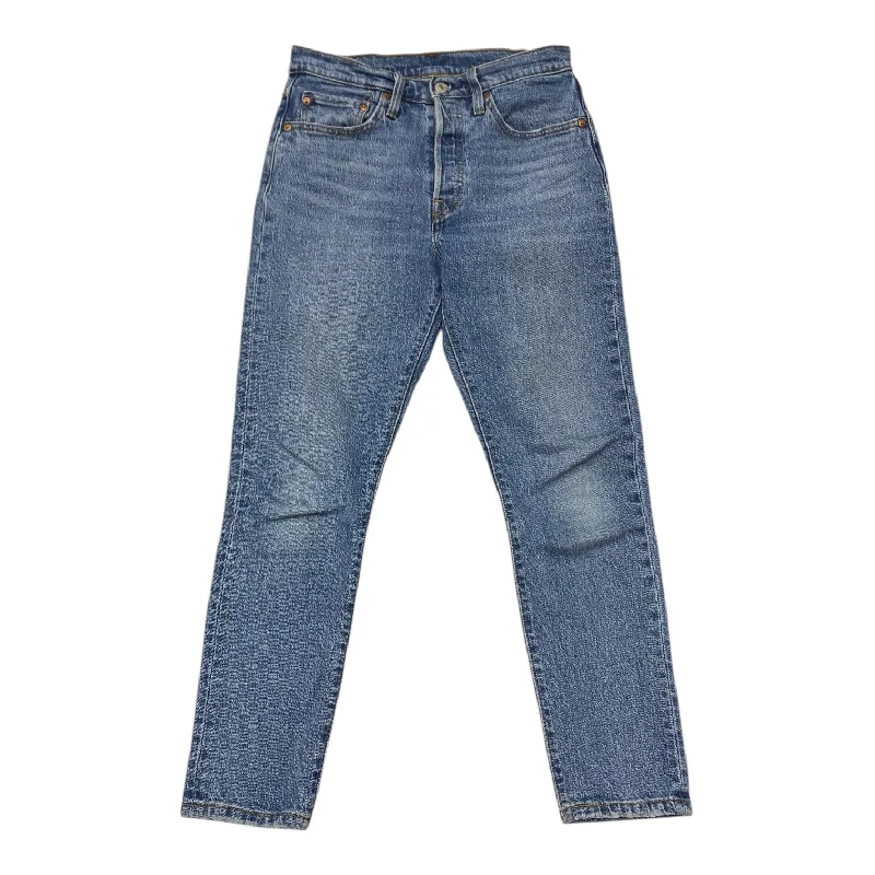 Jeans Straight By Levis In Blue Denim, Size: 4