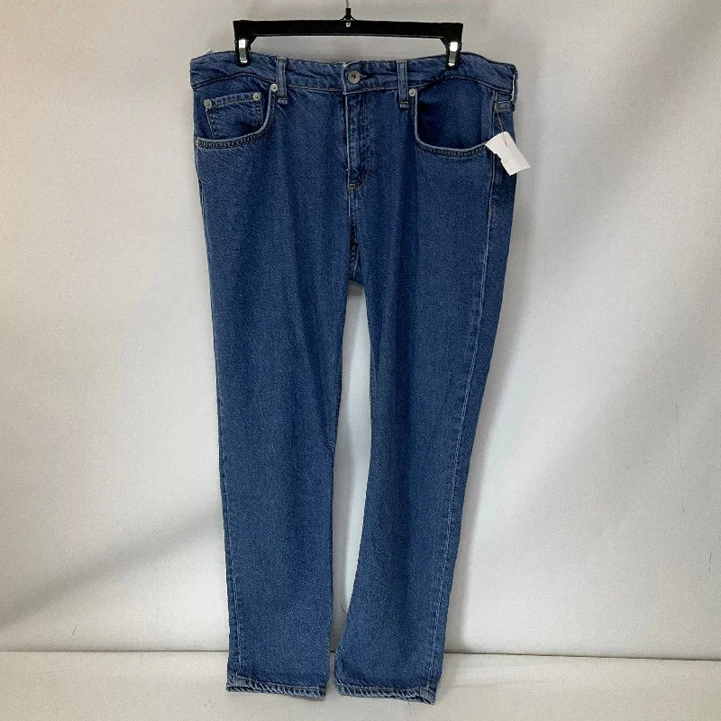 Jeans Straight By Rag & Bones Jeans In Blue Denim, Size: 8