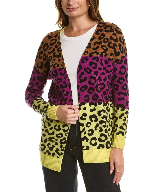 Dressy SweatersKier + J Leopard Wool & Cashmere-Blend Cardigan