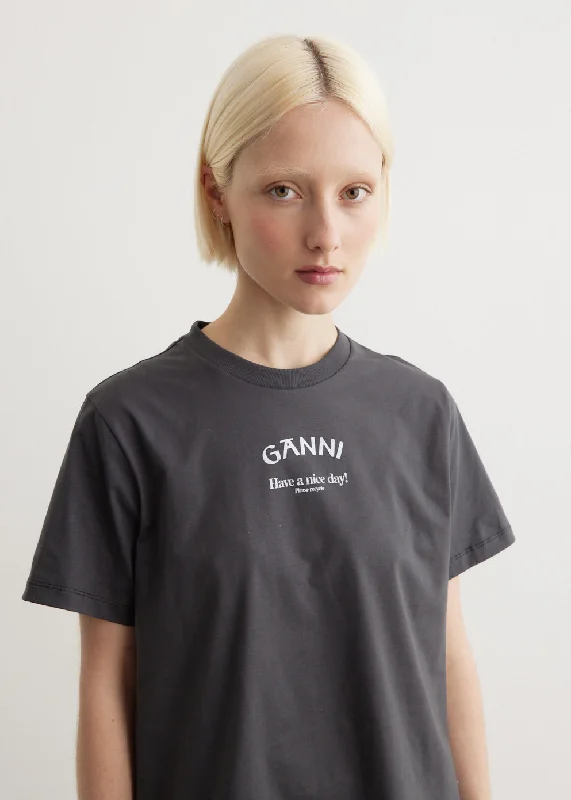 women's tops for those who want to show off their figure in a flattering wayBasic Jersey Ganni T-Shirt