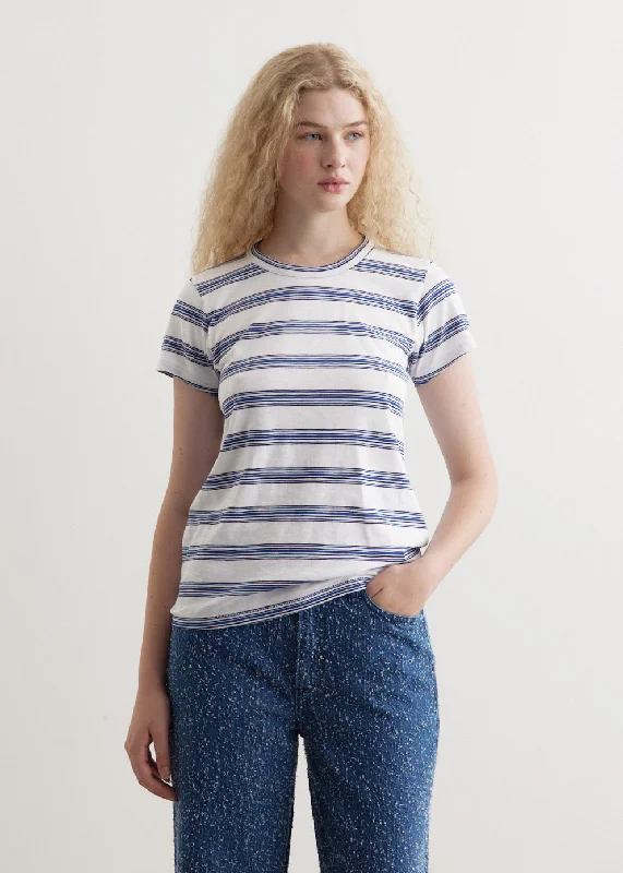 women's tops with sequin embellishmentsSlub Stripe T-Shirt