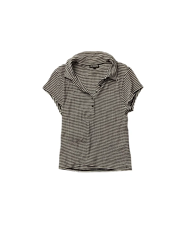 women's tops for those who want to create outfits that reflect their personal style and sense of fashionTop Short Sleeve Basic By J. Crew In Striped Pattern, Size: L