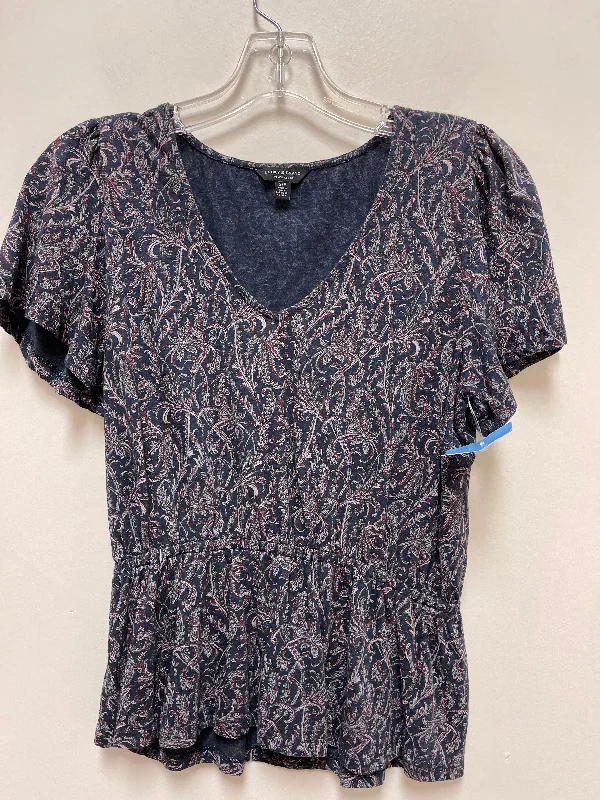 women's tops for black-tie affairsTop Short Sleeve By Lucky Brand In Navy, Size: S