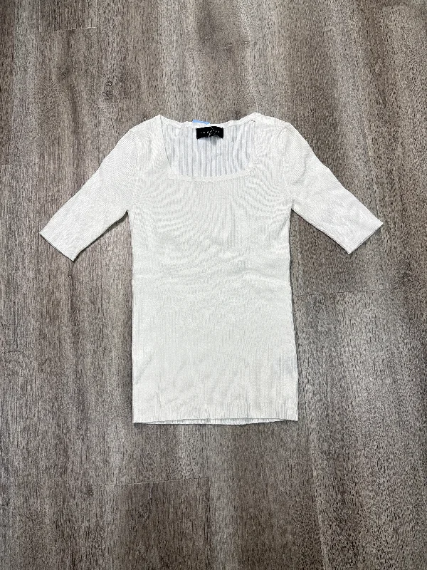 women's tops for those who value both quality and affordabilityTop Short Sleeve By Premise In White, Size: S