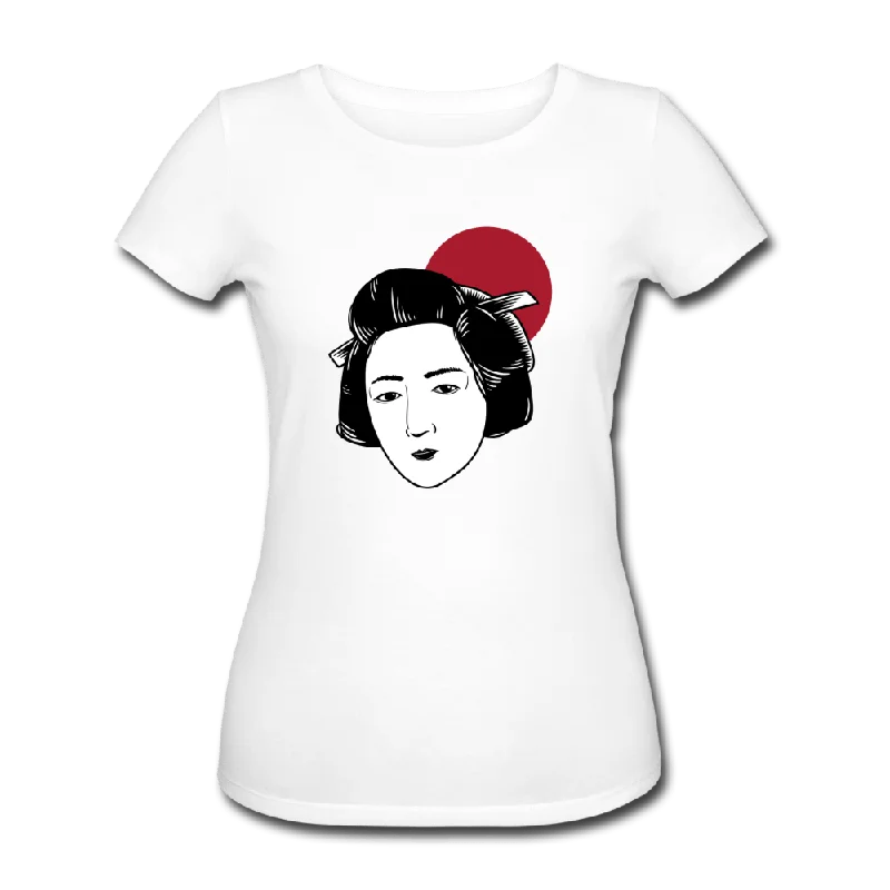 satin women's topsWOMEN'S GEISHA ORGANIC COTTON T-SHIRT