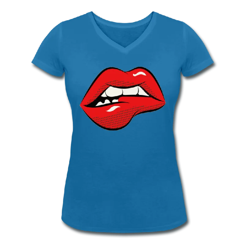 women's tops for layeringWOMENS KISS ORGANIC V-NECK T-SHIRT